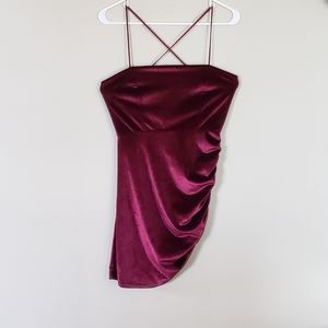 NWT Boohoo Night Burgundy Dress Size 8